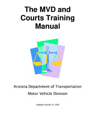 AZ Mvd and Courts Training Manual .